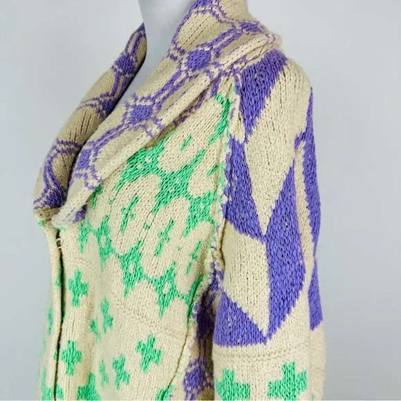 Free People Bright & Optimistic Oversized Cardigan Sweater Size Small - Picture 10 of 16